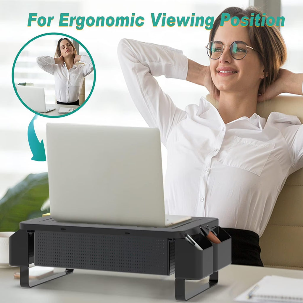 LUFF Monitor Stand Riser with Pullout Storage