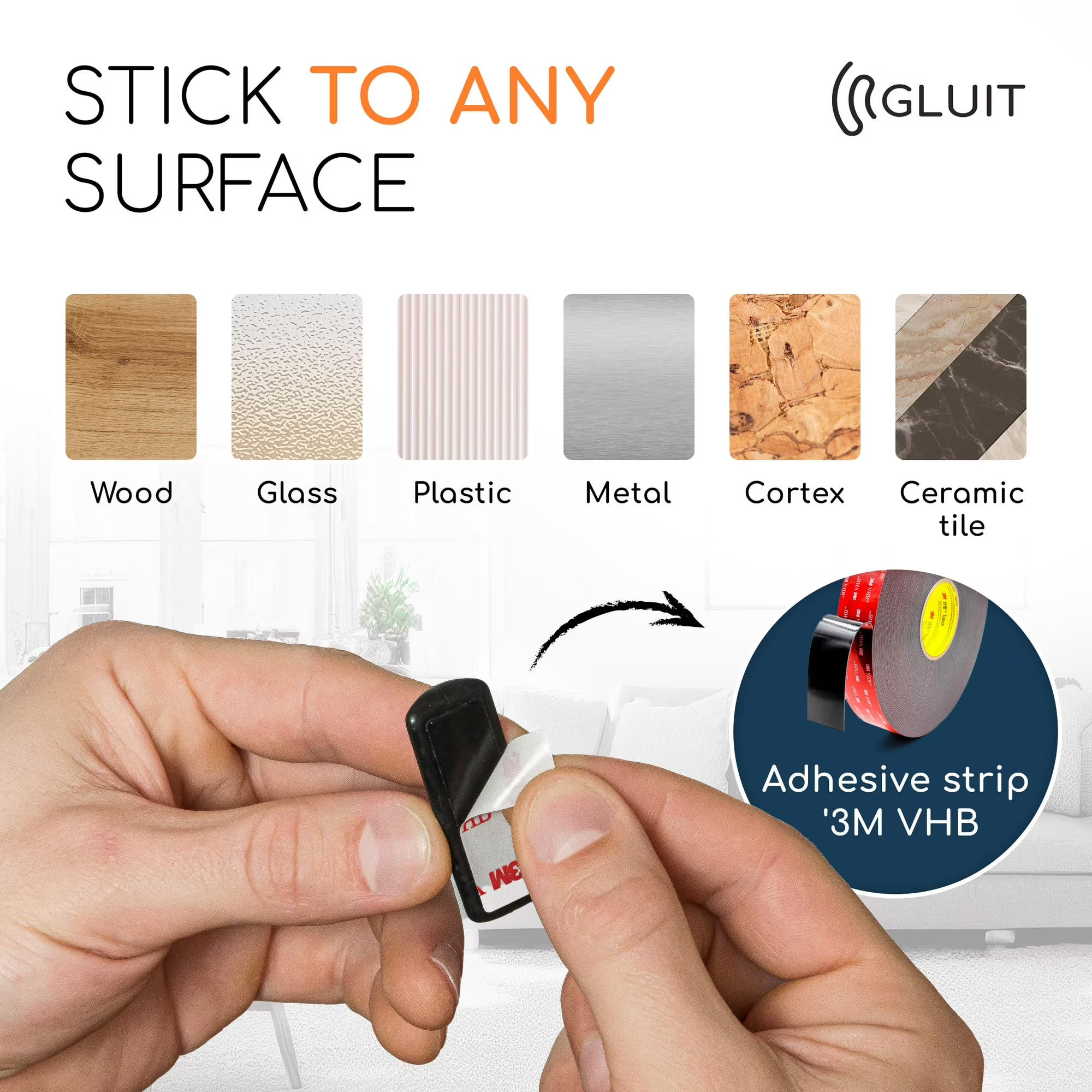 GLUIT Cord Organizer for Desk – 5 Pack Cable Management Clips