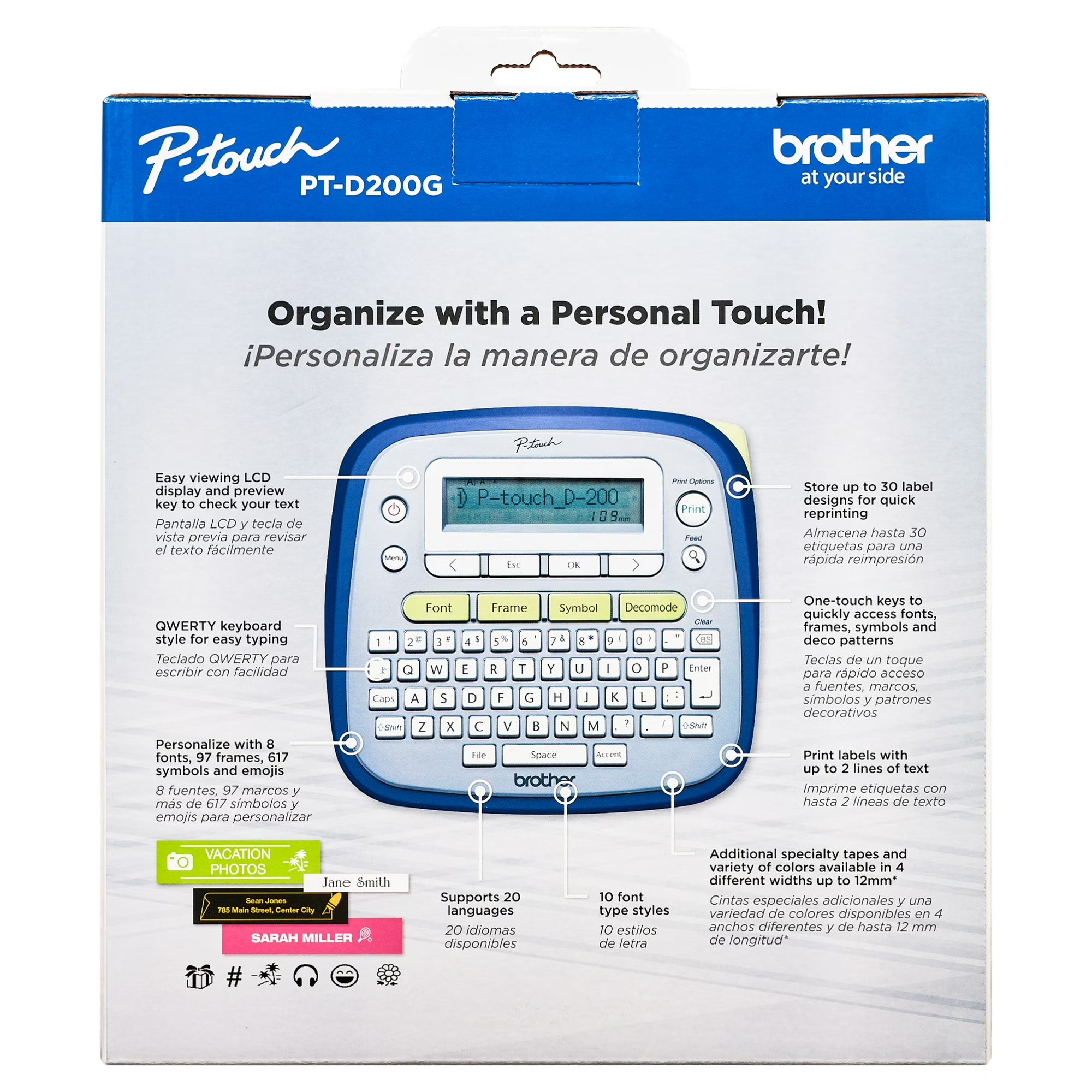Brother P-Touch PT-D200G Label Maker with Tape