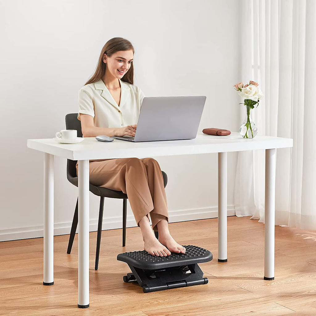 Adjustable Under Desk Footrest with Massage & 3 Height Positions