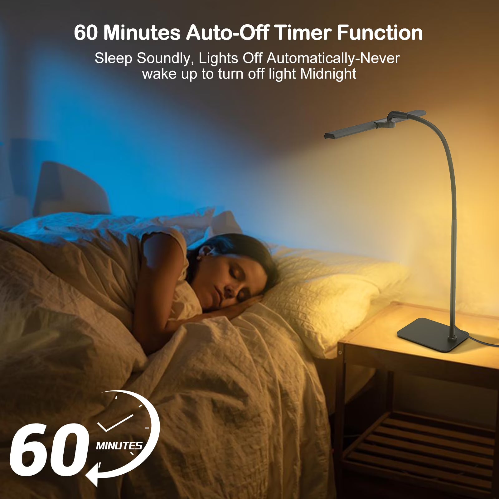 Lococo LED Desk Lamp with Gooseneck & Adjustable Brightness
