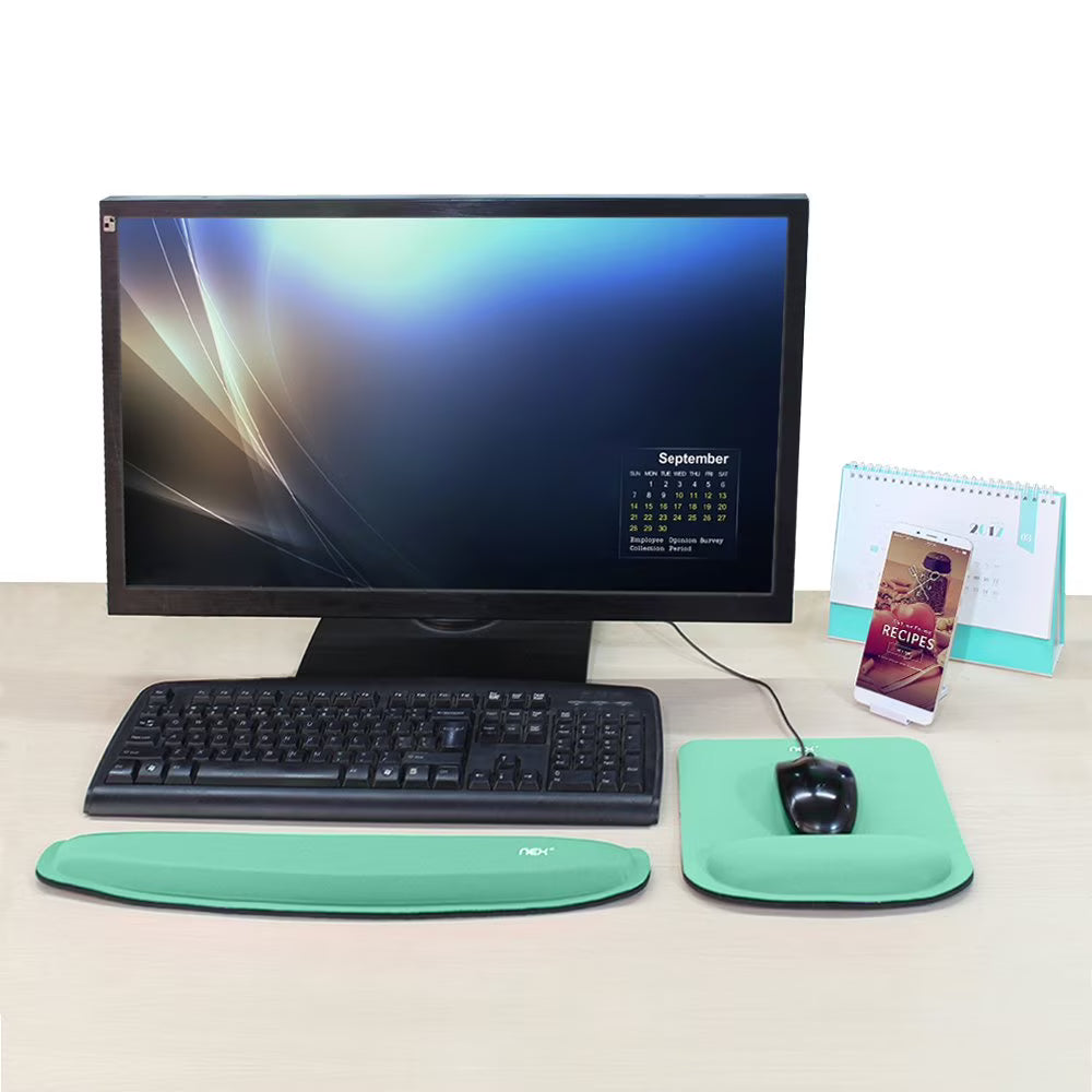 NEX Ergonomic Mouse Pad with Wrist Support (Mint Green)
