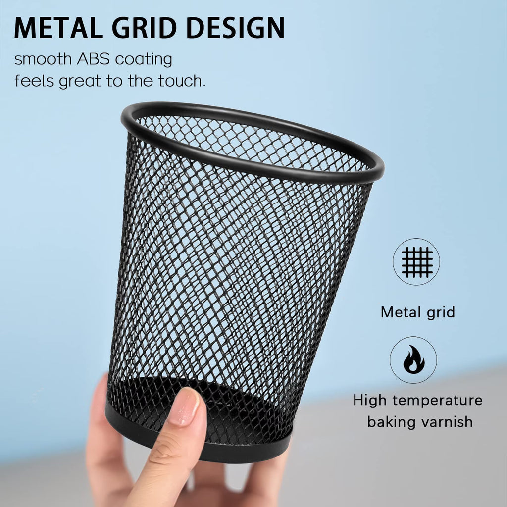 12-Pack Metal Pen Holder Desk Organizer